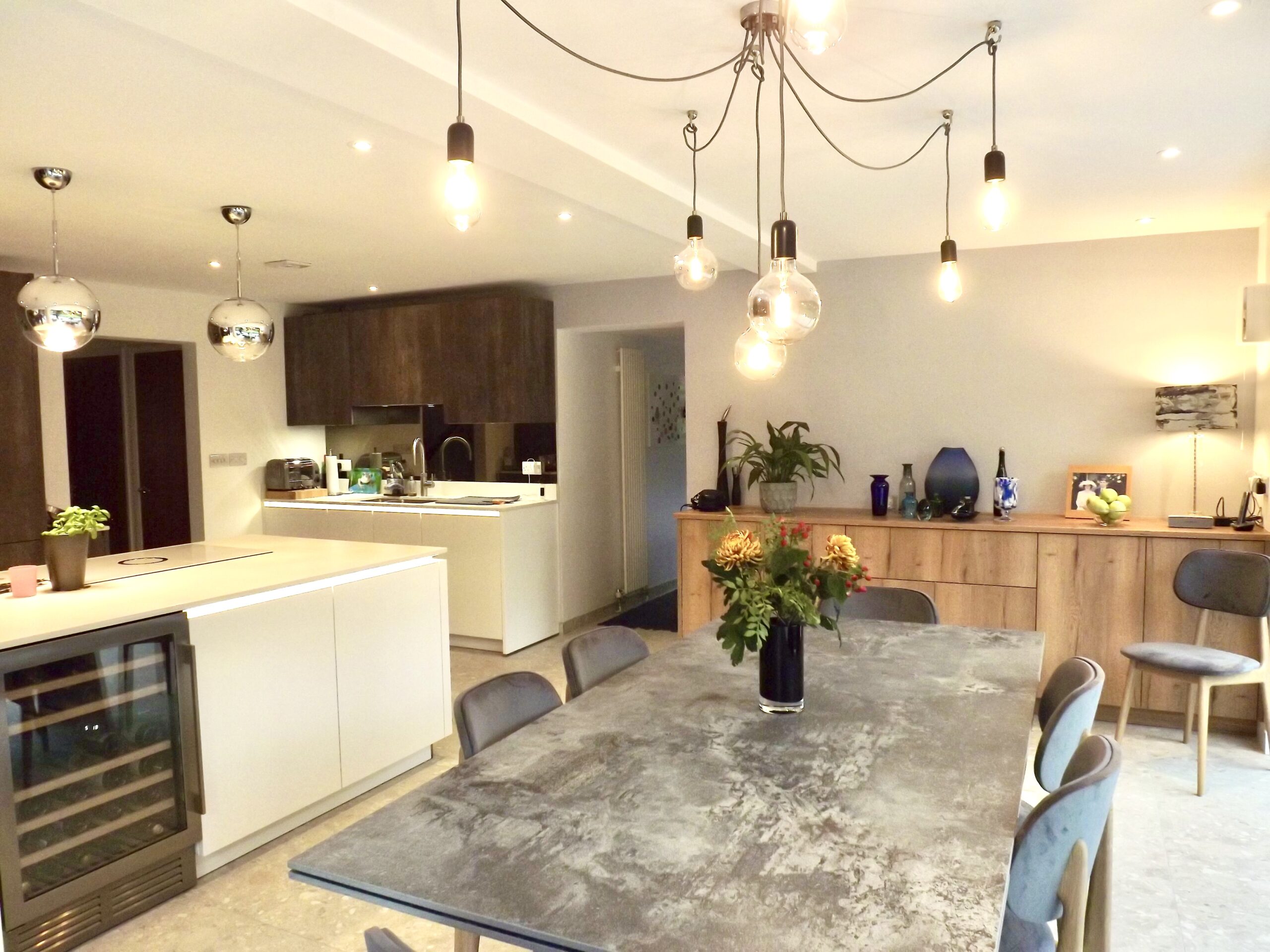 Contemporary finished kitchen interior